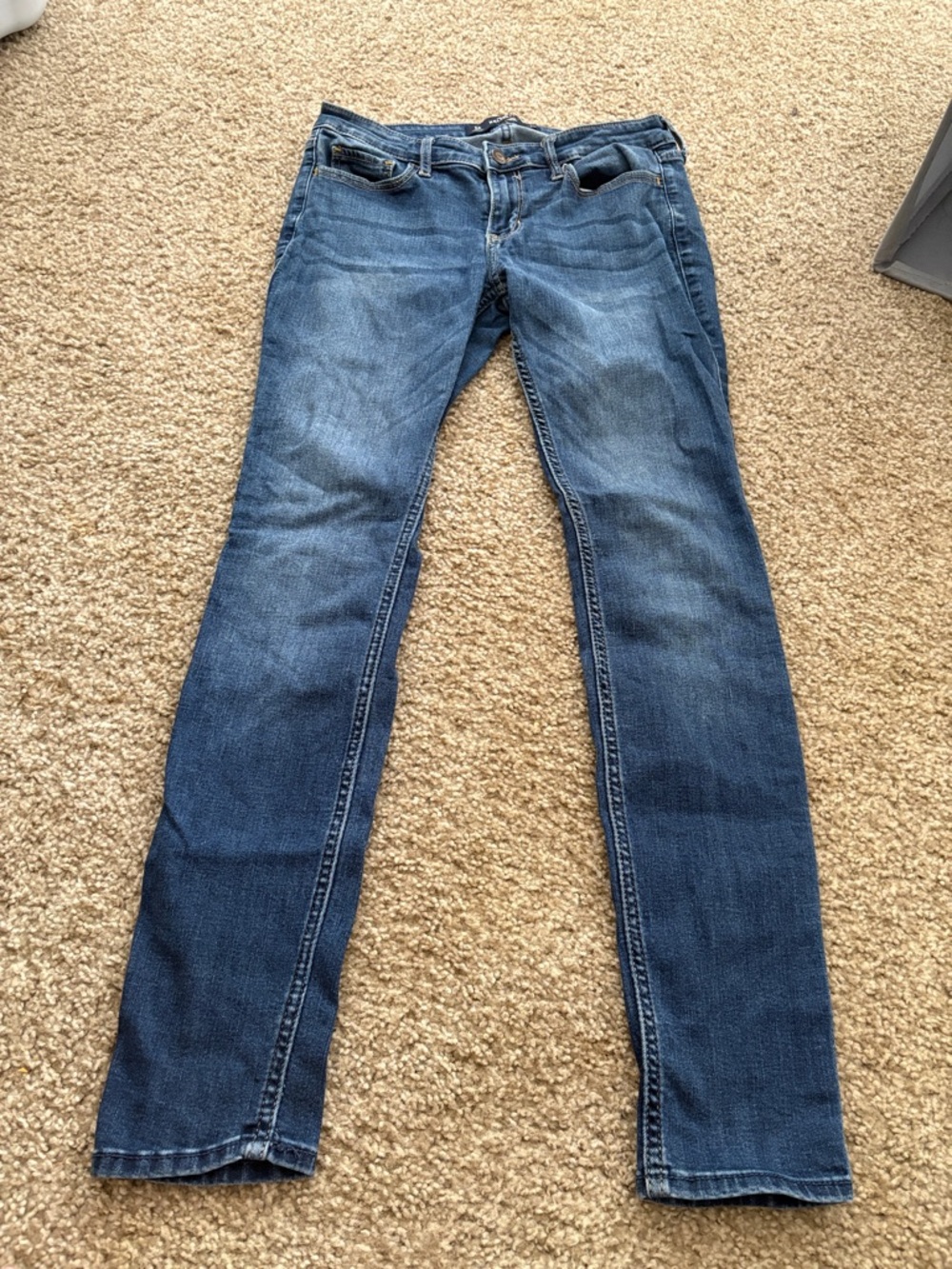 Hollister Women's Skinny Jeans - Dark Blue Wash